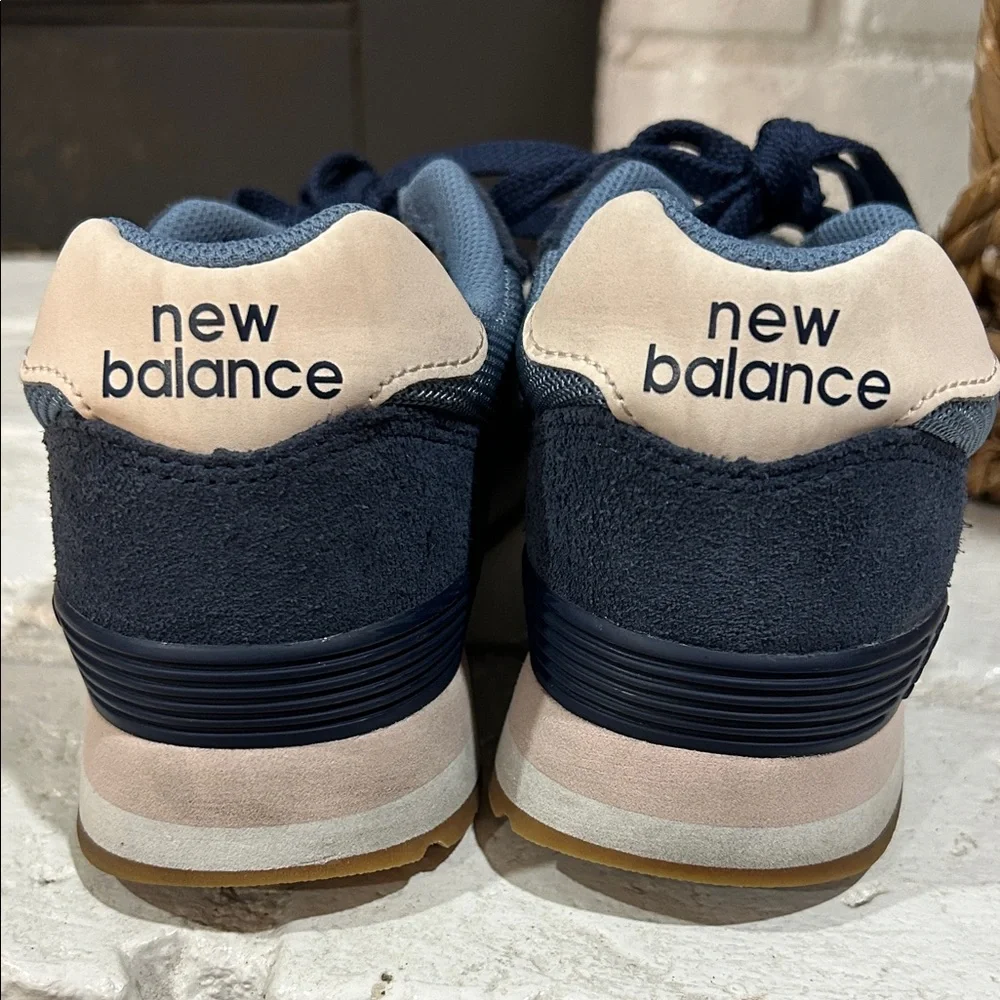 New Balance Navy and Pink Casual Sneakers - Picture 4 of 5